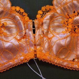 Fenty Orange Lace Women's Intimate Bralette Size Small NWT